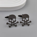 Funny Skull Dark Stainless Steel Hollow Brooch