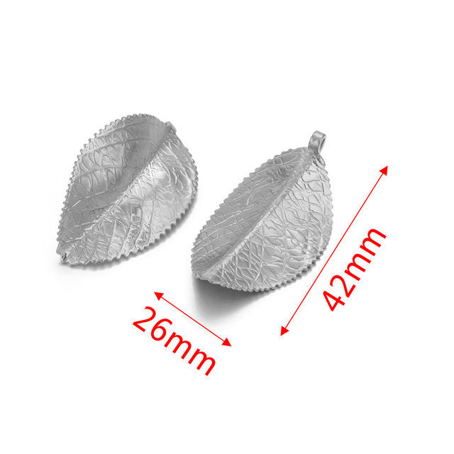 Stainless Steel Leaves Earring Ornament Accessories