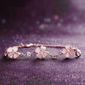 Crystal Clover Bracelet Female Peach Blossom High Sense