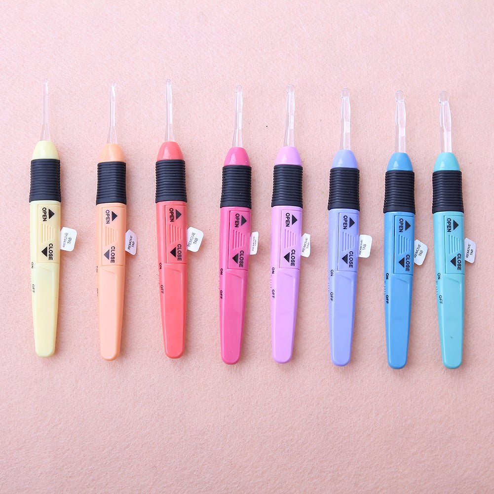 8pcs Set Crochet Hooks With Without Led Plastic Handle Knitting Needles Set 2.5 6mm Needle Sewing Kit Multicolour Sewing Tool | Orazek UK Ltd
