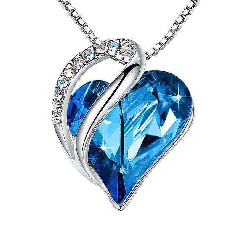925 Sliver Heart Shaped Geometric Necklace Jewelry Women's Clavicle Chain Valentine's Mothers Day Gift | Orazek UK Ltd