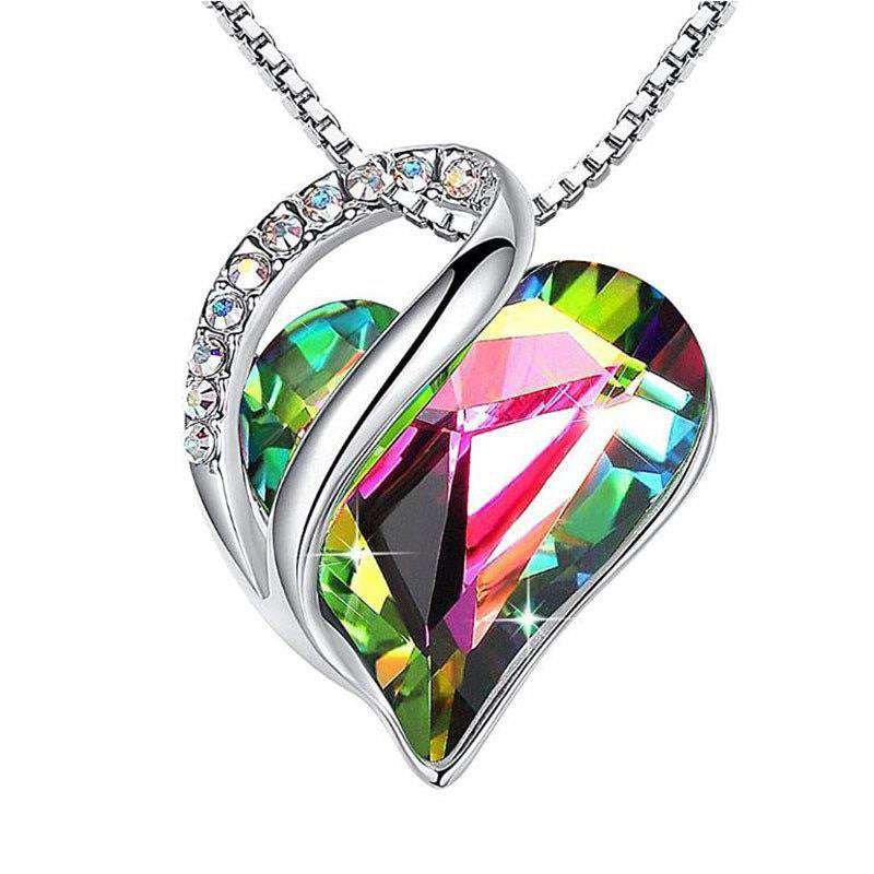 925 Sliver Heart Shaped Geometric Necklace Jewelry Women's Clavicle Chain Valentine's Mothers Day Gift | Orazek UK Ltd