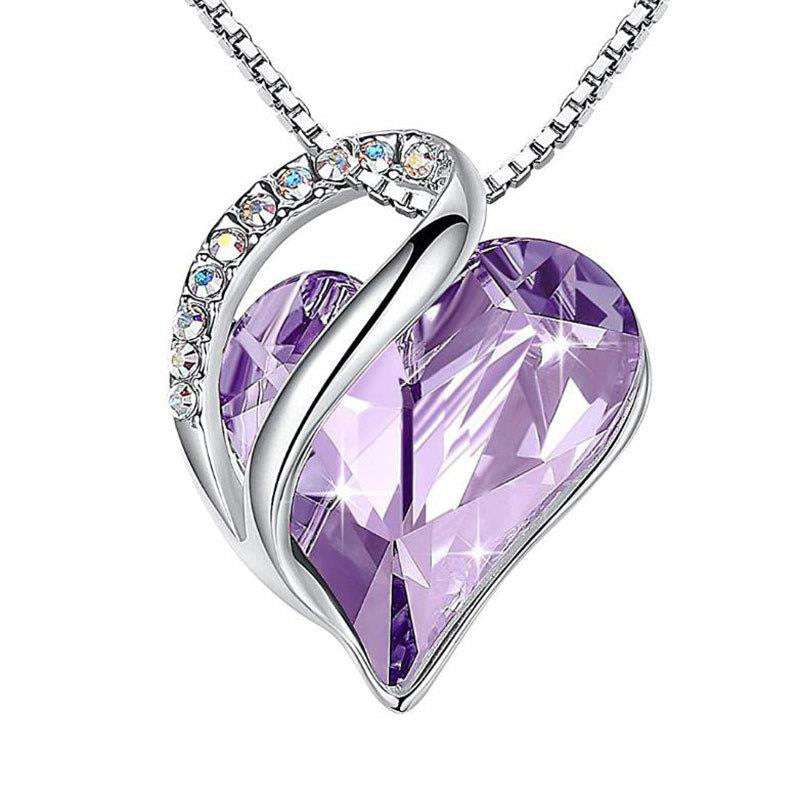 925 Sliver Heart Shaped Geometric Necklace Jewelry Women's Clavicle Chain Valentine's Mothers Day Gift | Orazek UK Ltd