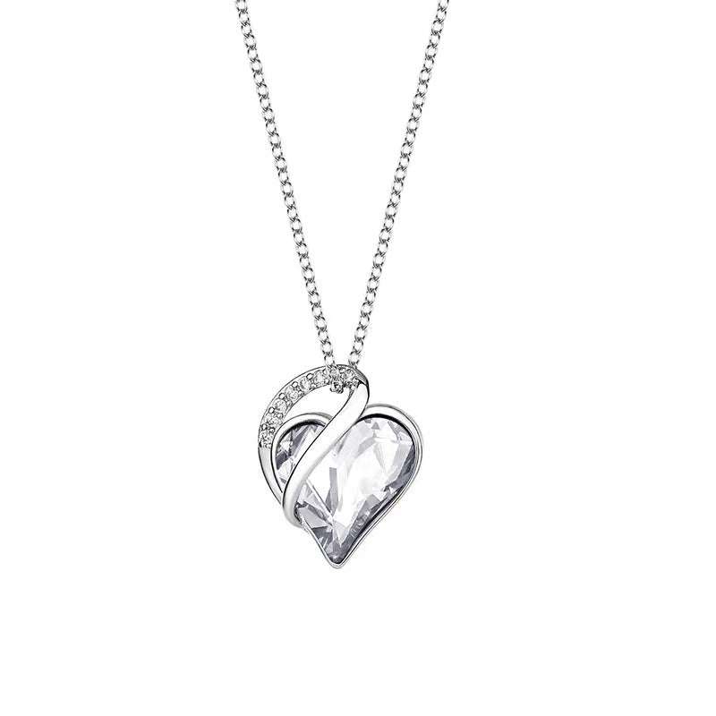 925 Sliver Heart Shaped Geometric Necklace Jewelry Women's Clavicle Chain Valentine's Mothers Day Gift | Orazek UK Ltd