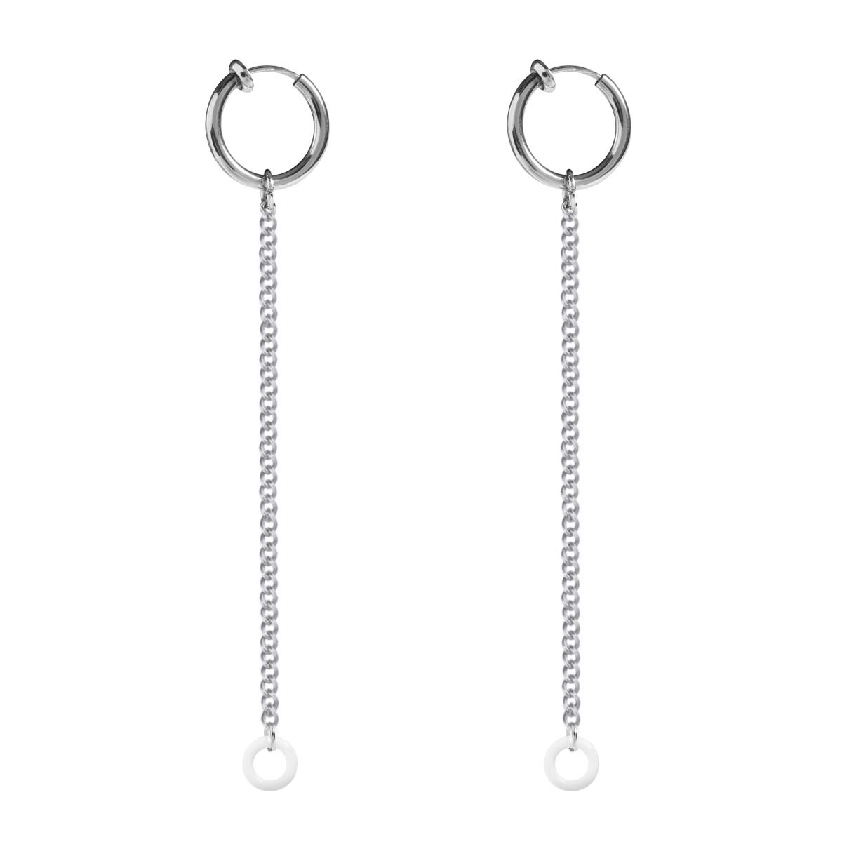 Stainless steel earring earphone clip