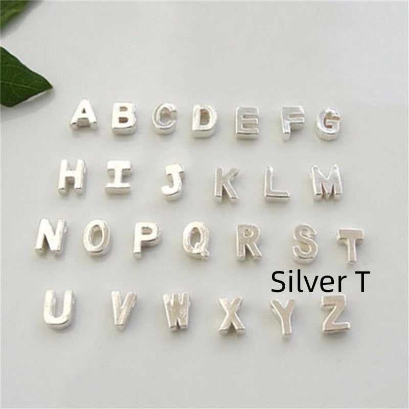 Gold Plated Peach Heart and Initials Letter Alphabate Statement Necklace for Woman