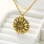 You Are My Sunshine Sunflower Necklace for Women and Men