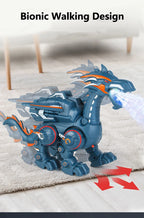 Simulation Fire Mechanical Dinoasur Water Spray Cool Light Electric Children Entertainment Puzzle Model Game Toys for Boys Gifts