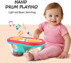Children's Multifunctional Music Toy, Electronic Hand-played Drum, with Flashing Lights and Sound Effects, Accompany Baby's Grow