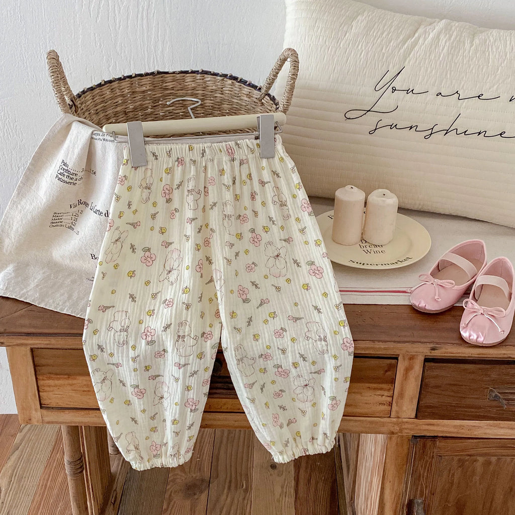 Baby Cotton Pants Toddlers Boys Pants Casual Harem Pants Spring Summer New Cute Soft Clothes Fashion Loose Trousers For Girls