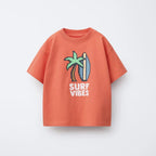 Cartoon Dog Print T Shirt Baby Boys Cute Crewneck Tops Simple All-match Tees White T-shirt Loose Fashion Wear 2025 Baby Clothing