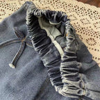 Girls Boys Pants Fashion Bow Loose Jeans 2025 Autumn New Korean Style Childrens Wide Leg Pants Casual Baby Clothing