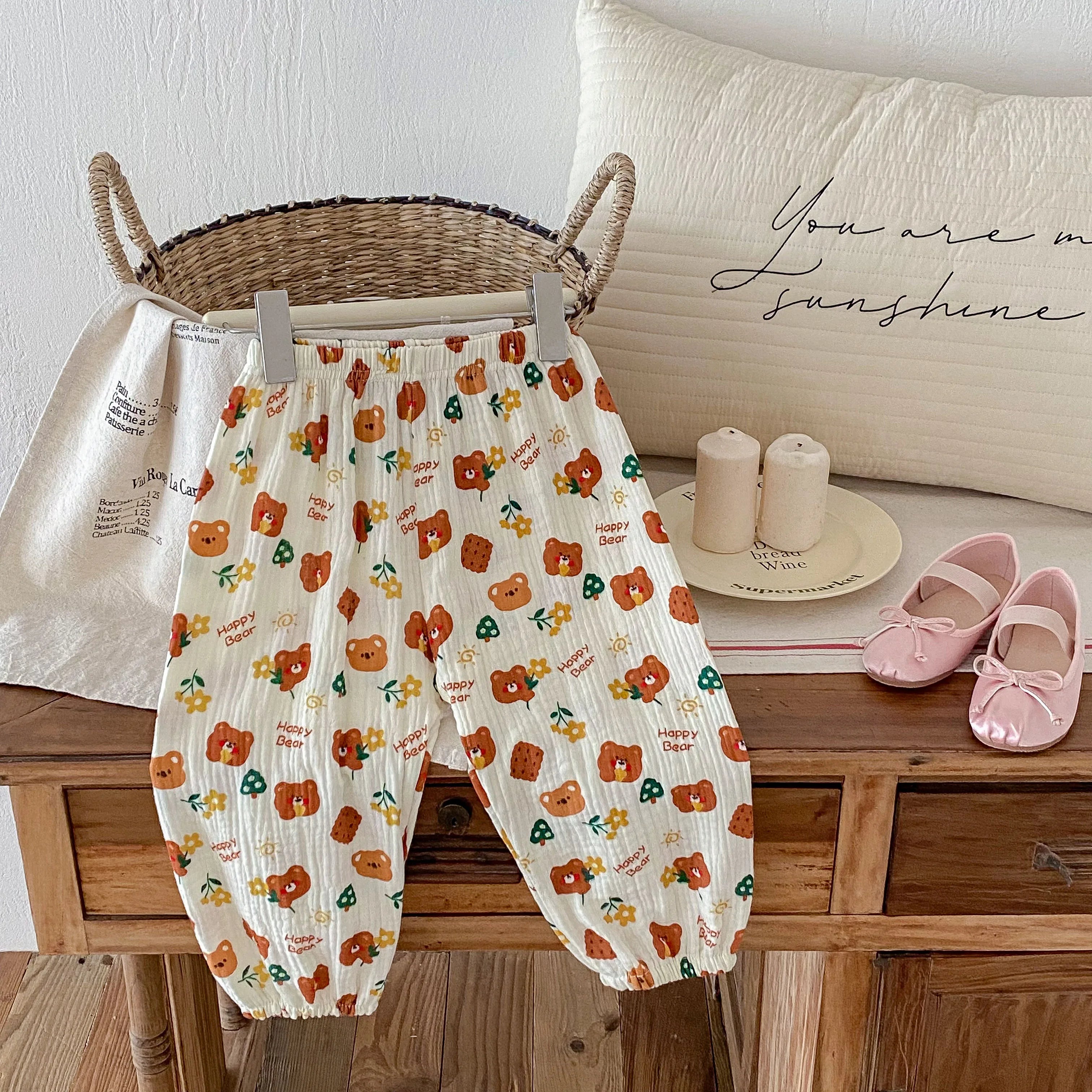 Baby Cotton Pants Toddlers Boys Pants Casual Harem Pants Spring Summer New Cute Soft Clothes Fashion Loose Trousers For Girls