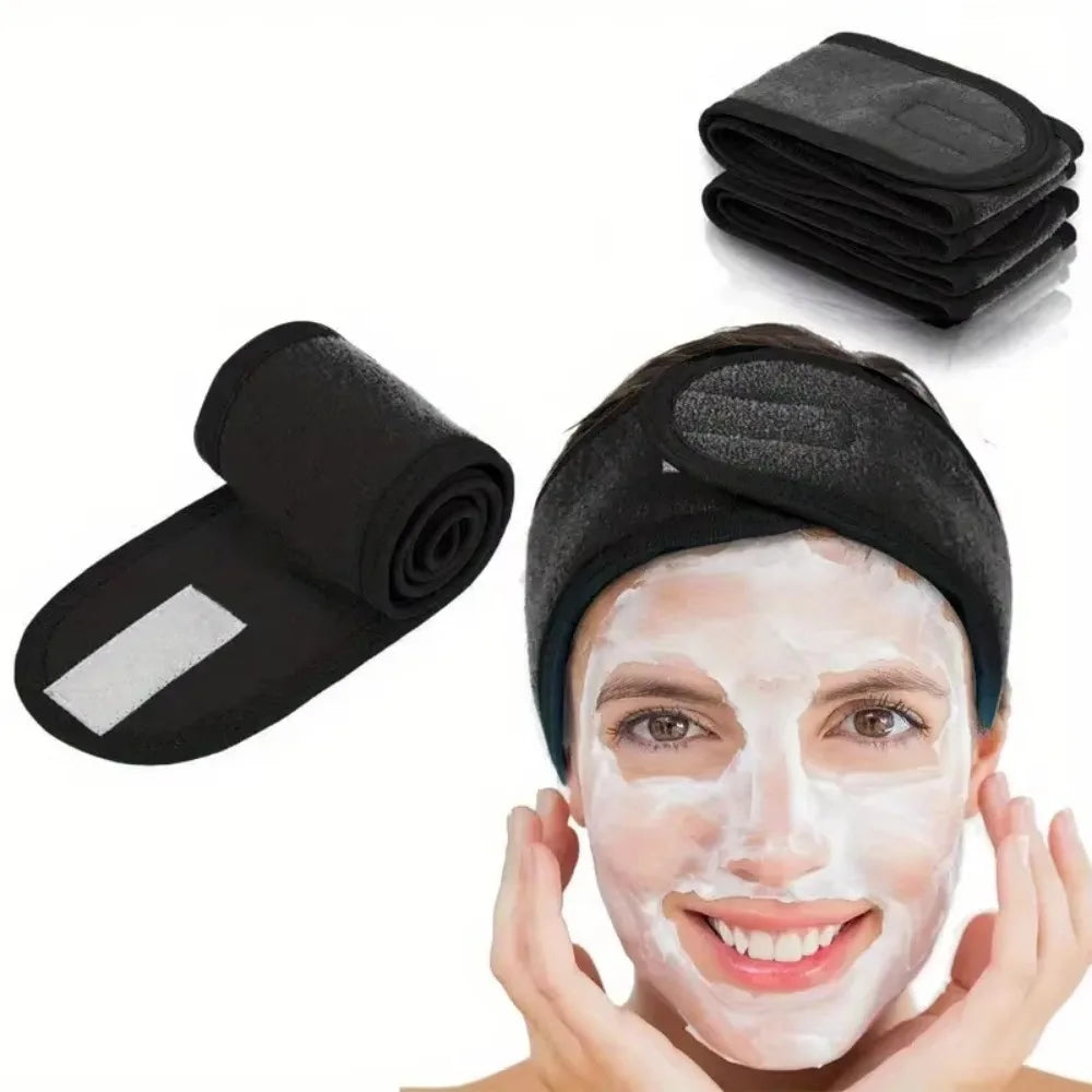 25/50/100pcs/Set Soft Portable Facial Brushes Fan Makeup Brushes with 3pcs Spa Headband Hair Wrap Skincare Tools for Face Mask
