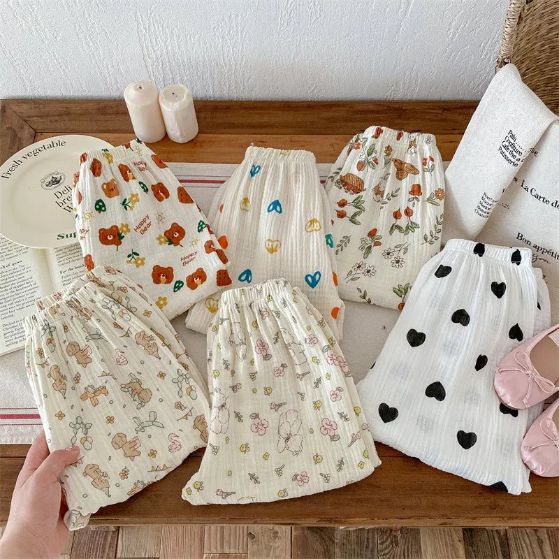 Baby Cotton Pants Toddlers Boys Pants Casual Harem Pants Spring Summer New Cute Soft Clothes Fashion Loose Trousers For Girls