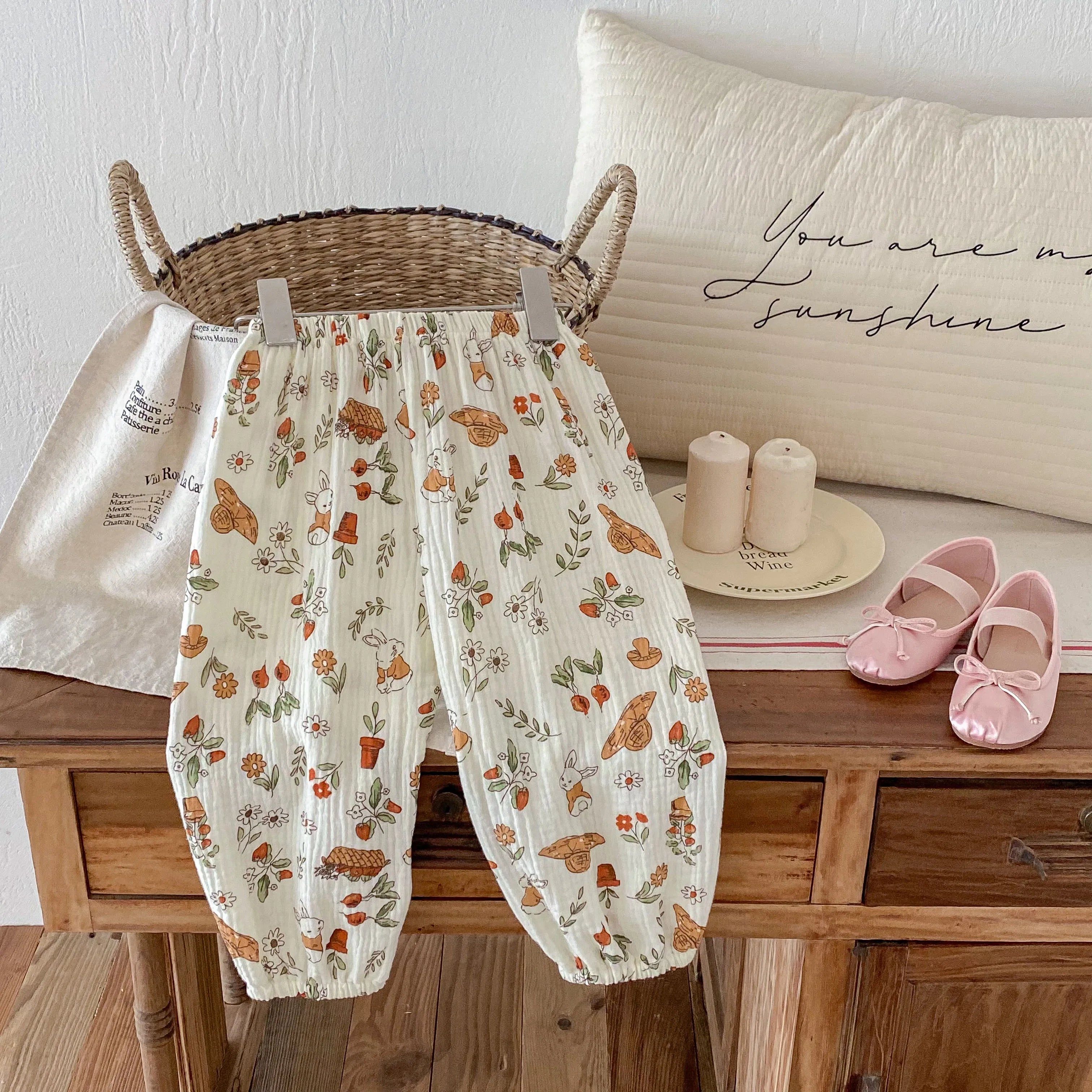 Baby Cotton Pants Toddlers Boys Pants Casual Harem Pants Spring Summer New Cute Soft Clothes Fashion Loose Trousers For Girls