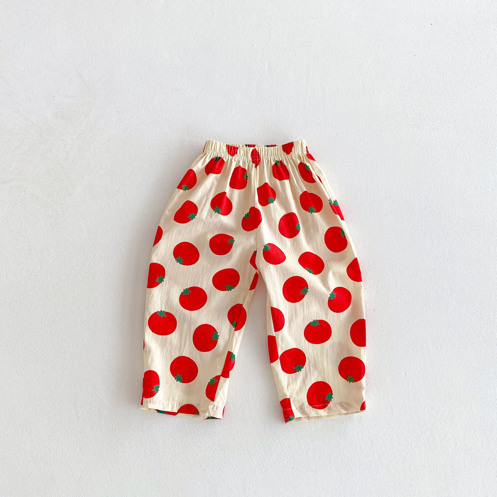 0-6Year Child Pants Cotton Thin Casual Sports Trousers Full Print Loose All-mtach Pants Boys Girls Baby Mosquito Resistant Pants