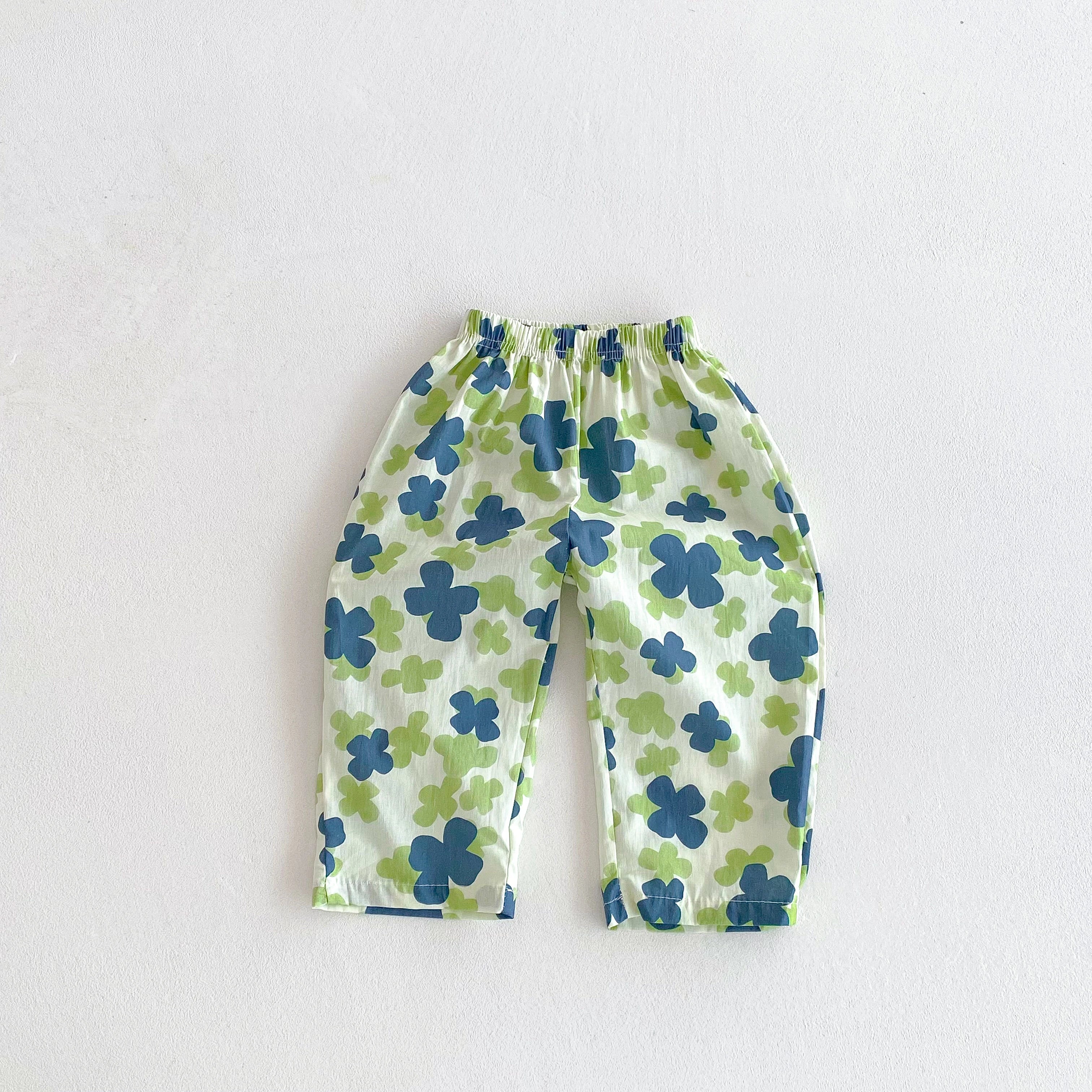 0-6Year Child Pants Cotton Thin Casual Sports Trousers Full Print Loose All-mtach Pants Boys Girls Baby Mosquito Resistant Pants