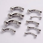 Stainless Steel Curved Rod Body Piercing Earrings