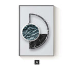 Abstract Geometric Canvas Painting Picture Home Decor Wall Poster | Orazek UK Ltd