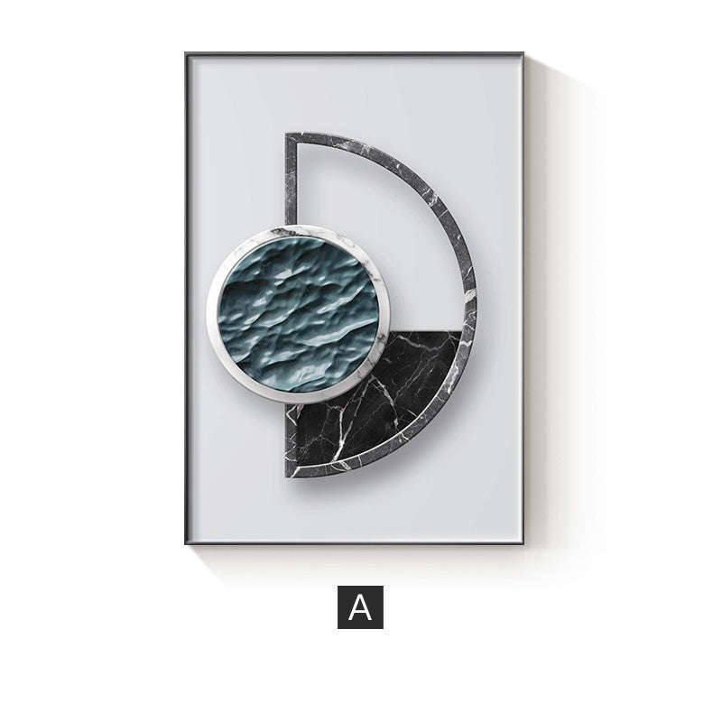 Abstract Geometric Canvas Painting Picture Home Decor Wall Poster | Orazek UK Ltd