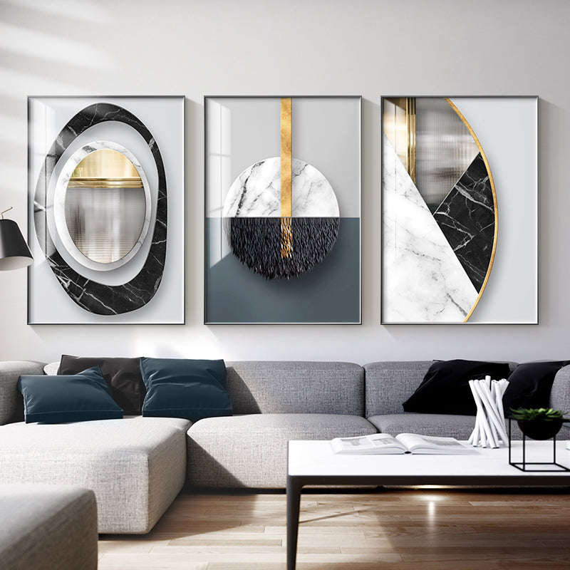 Abstract Geometric Canvas Painting Picture Home Decor Wall Poster | Orazek UK Ltd