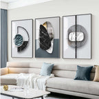 Abstract Geometric Canvas Painting Picture Home Decor Wall Poster | Orazek UK Ltd