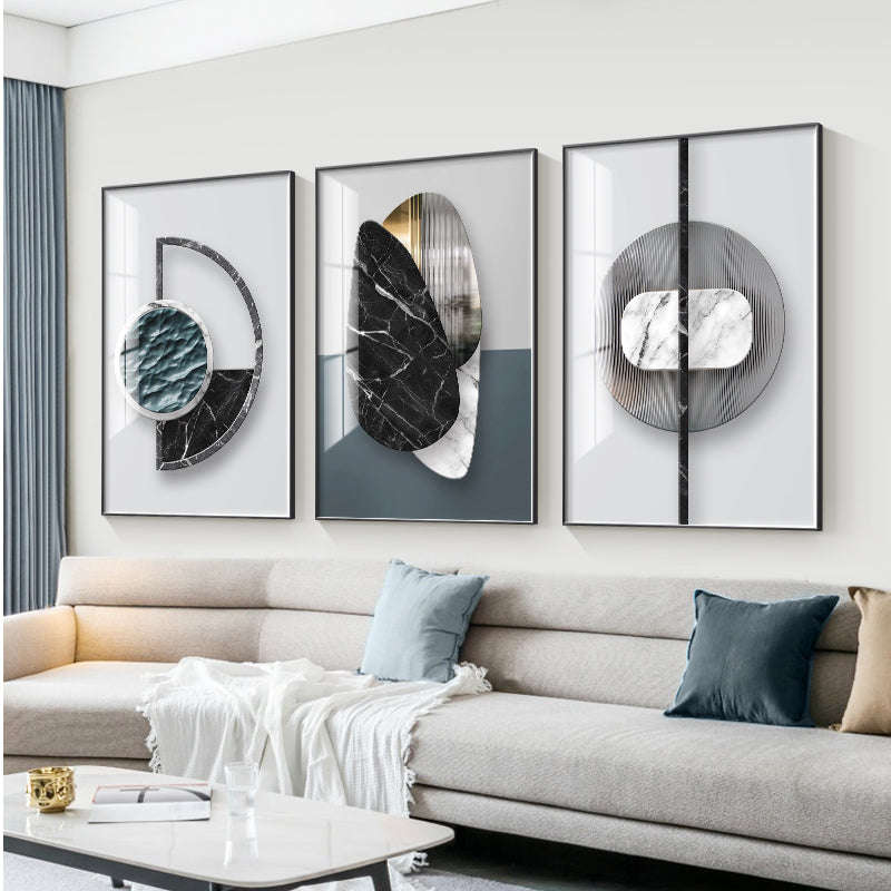 Abstract Geometric Canvas Painting Picture Home Decor Wall Poster | Orazek UK Ltd