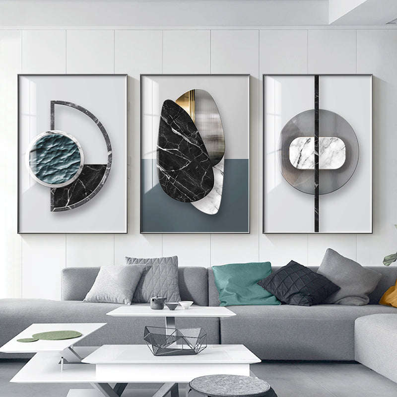 Abstract Geometric Canvas Painting Picture Home Decor Wall Poster | Orazek UK Ltd