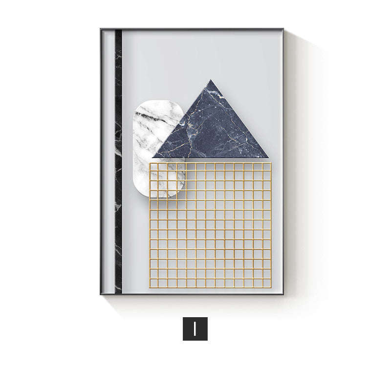 Abstract Geometric Canvas Painting Picture Home Decor Wall Poster Orazek UK Ltd