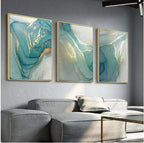 Abstract Liquid Fluid Art Poster Canvas Painting Modern Wall Picture Home Living Room Decor | Orazek UK Ltd
