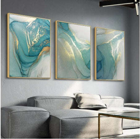 Abstract Liquid Fluid Art Poster Canvas Painting Modern Wall Picture Home Living Room Decor | Orazek UK Ltd