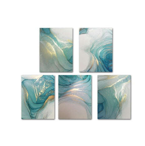 Abstract Liquid Fluid Art Poster Canvas Painting Modern Wall Picture Home Living Room Decor Orazek UK Ltd