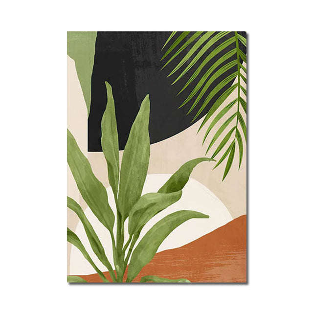 Abstract Woman Flower Leaf Canvas Painting Nordic Art Posters And Prints Living Room Decorative Painting Orazek UK Ltd