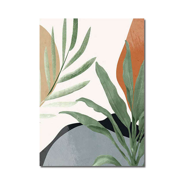 Abstract Woman Flower Leaf Canvas Painting Nordic Art Posters And Prints Living Room Decorative Painting Orazek UK Ltd