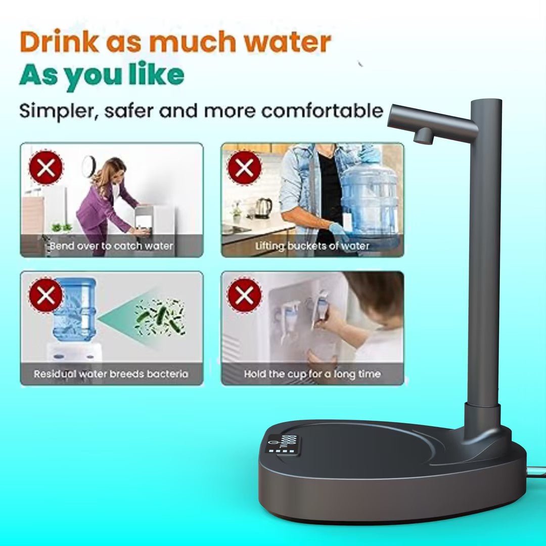 Added Extension Tupe Water Dispenser Automatic Water Bottle Desktop Rechargeable Water Dispenser With Stand | Orazek UK Ltd
