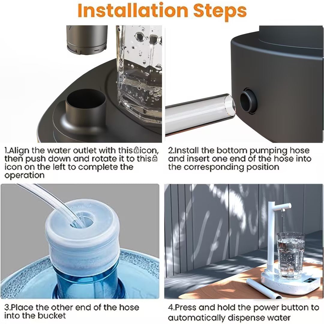 Added Extension Tupe Water Dispenser Automatic Water Bottle Desktop Rechargeable Water Dispenser With Stand | Orazek UK Ltd