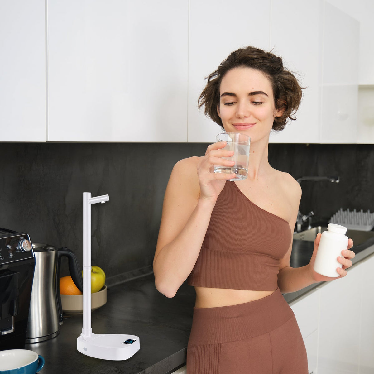 Added Extension Tupe Water Dispenser Automatic Water Bottle Desktop Rechargeable Water Dispenser With Stand | Orazek UK Ltd