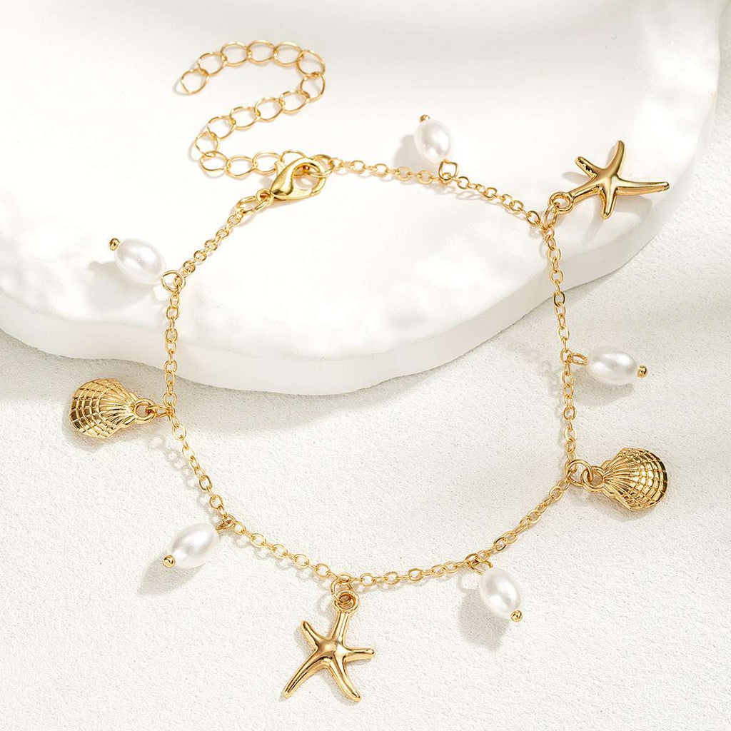 Adjustable Alloy Starfish Pendant Anklet For Women | Orazek UK Ltd