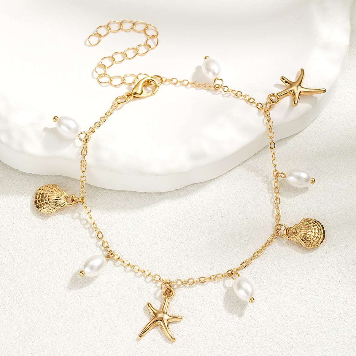 Adjustable Alloy Starfish Pendant Anklet For Women | Orazek UK Ltd