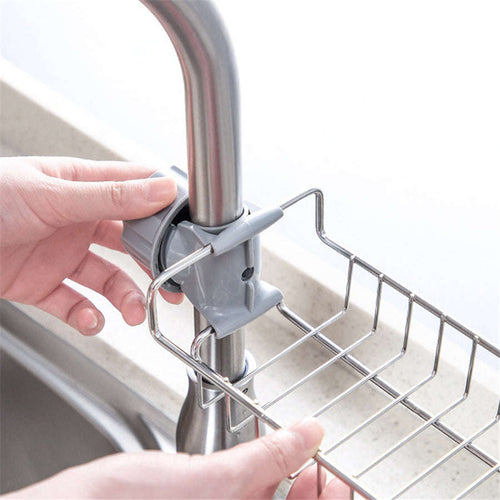 Adjustable Sink Drain Rack Sponge Storage Faucet Holder Soap Drainer Shelf Basket Organizer Kitchen Bathroom Accessories Orazek UK Ltd