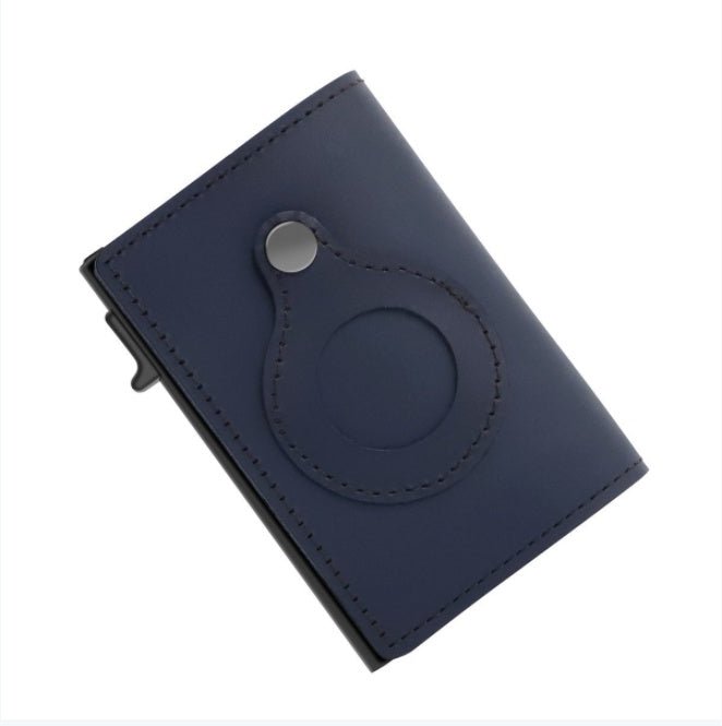AirTag Wallet Anti Theft Bullet Card Bag Multi-functional Rfid Card Holder Men's Leather Slim Wallets For Airtag Air Tag | Orazek UK Ltd