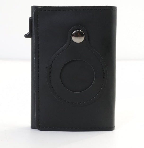 AirTag Wallet Anti Theft Bullet Card Bag Multi-functional Rfid Card Holder Men's Leather Slim Wallets For Airtag Air Tag | Orazek UK Ltd