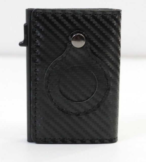AirTag Wallet Anti Theft Bullet Card Bag Multi-functional Rfid Card Holder Men's Leather Slim Wallets For Airtag Air Tag | Orazek UK Ltd