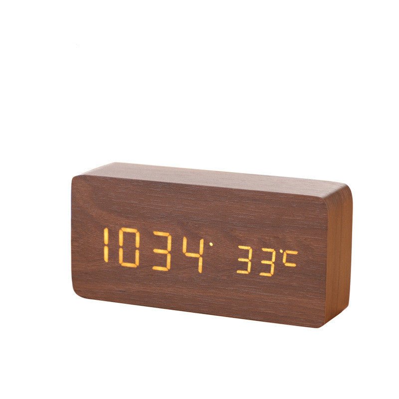 Alarm Clock LED Wooden Watch Table Digital Despertador Electronic Desktop Clocks | Orazek UK Ltd