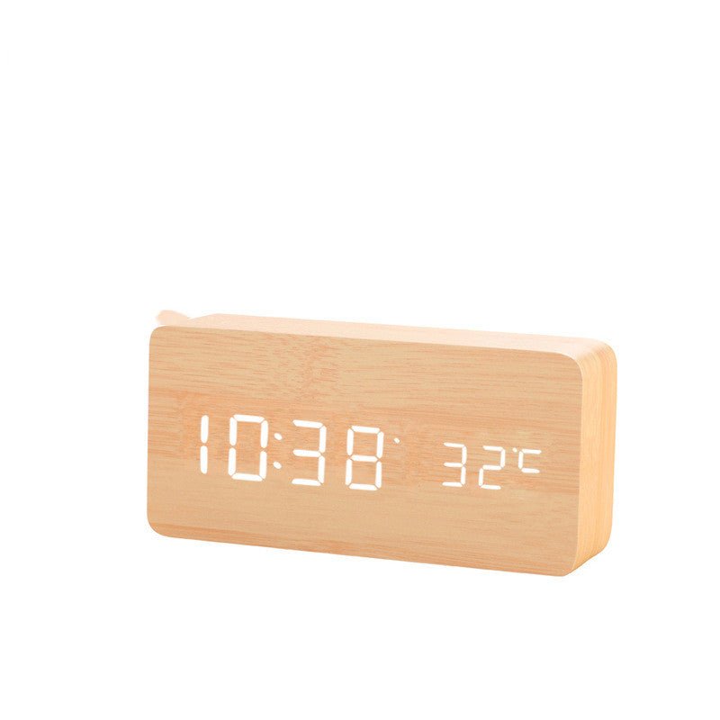 Alarm Clock LED Wooden Watch Table Digital Despertador Electronic Desktop Clocks | Orazek UK Ltd