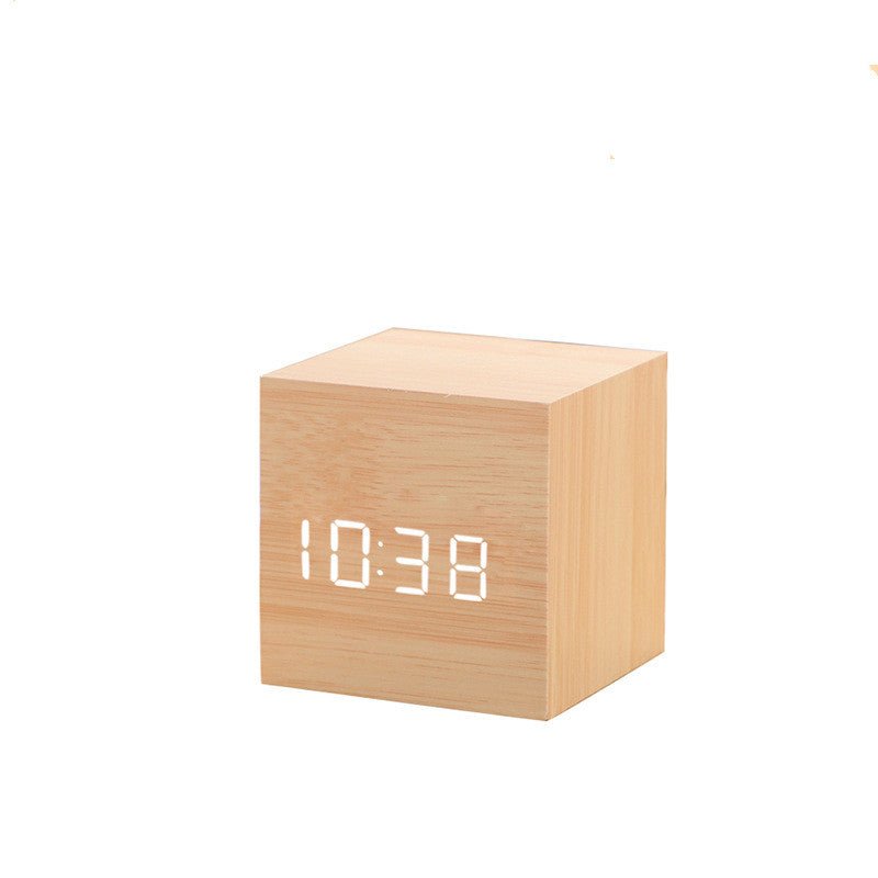 Alarm Clock LED Wooden Watch Table Digital Despertador Electronic Desktop Clocks | Orazek UK Ltd