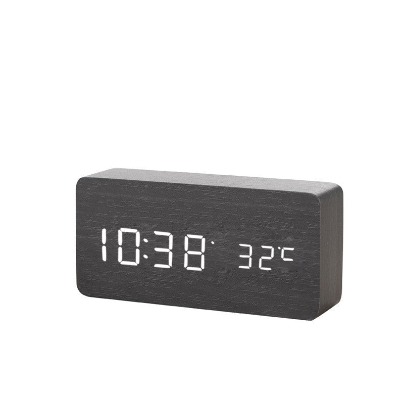 Alarm Clock LED Wooden Watch Table Digital Despertador Electronic Desktop Clocks | Orazek UK Ltd