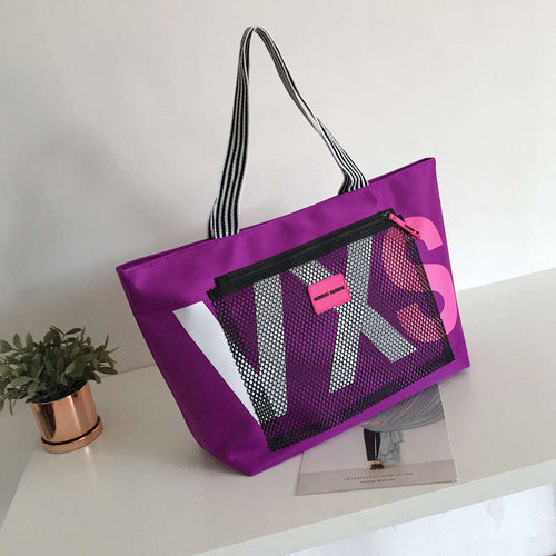 Aliwood New Arrivals Letter Women Shoulder Bags Trendy Waterproof Tote Beach Bag Large Capacity Female Travel Shopping Bags Orazek UK Ltd