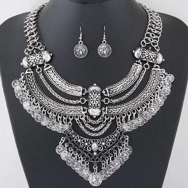 Alloy Diamond Bohomian Retro Traditional Style Necklace | Orazek UK Ltd